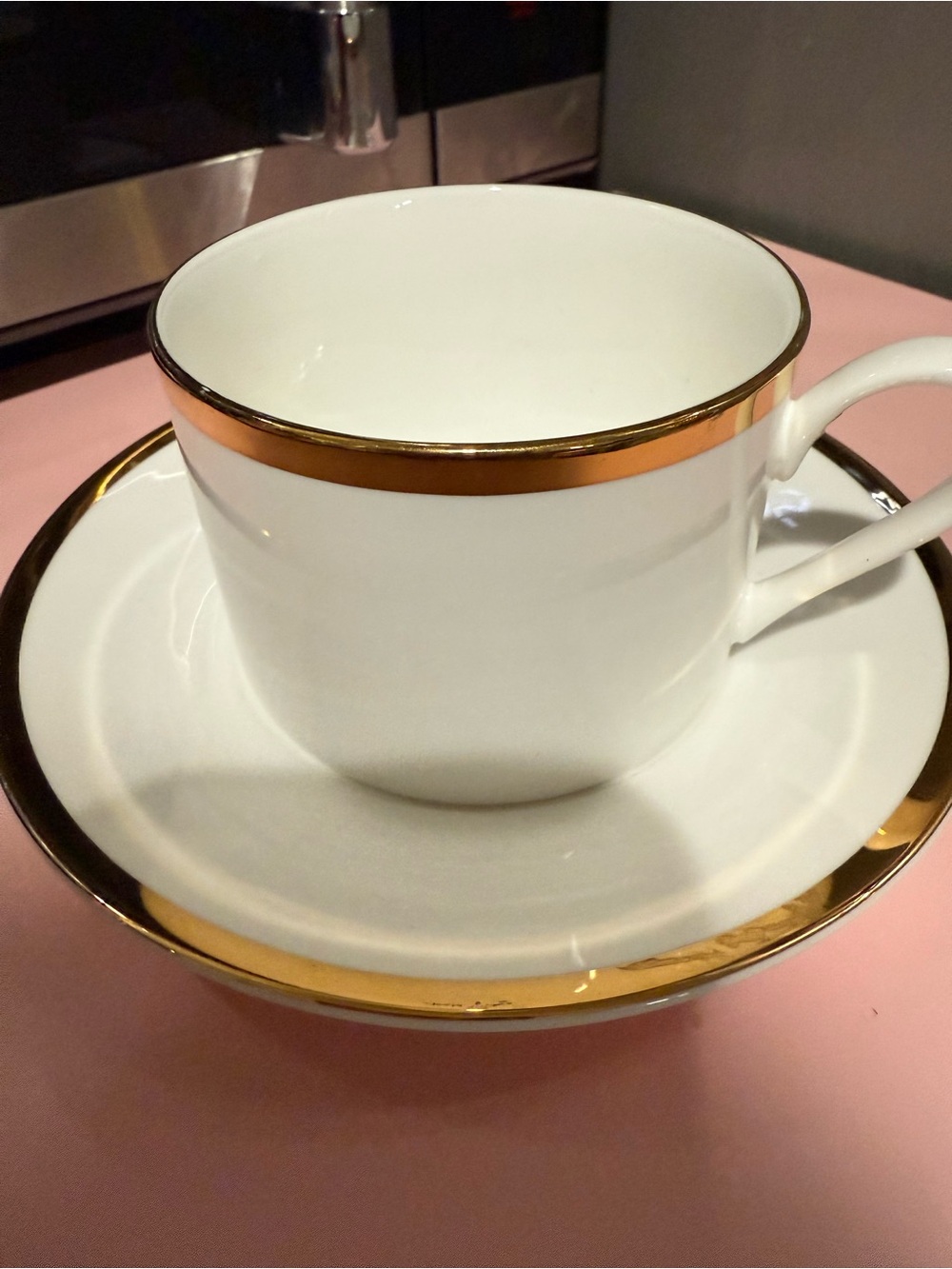 Tu Gold Rimmed Cup and Saucer Set